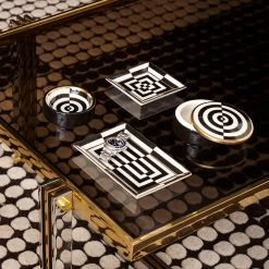 Jonathan Adler Trays Op Art Rectangle Tray