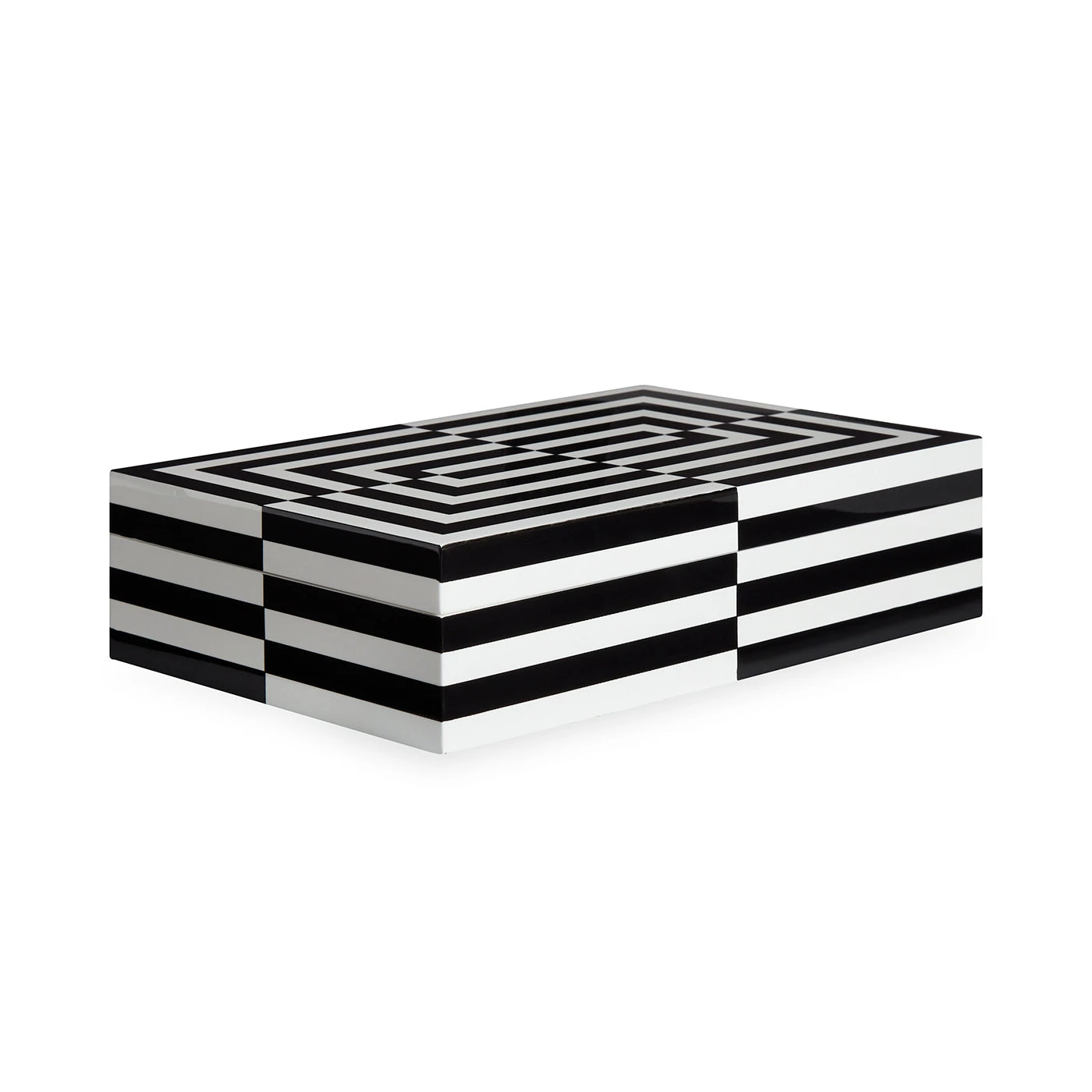 Jonathan Adler Large Op Art Lacquer Box Boxes & Canisters