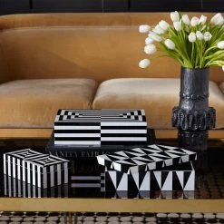 Jonathan Adler Boxes & Canisters Medium Op Art Lacquer Box