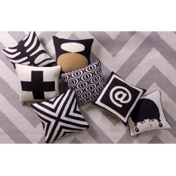 Jonathan Adler Mod Model Needlepoint Throw Pillow