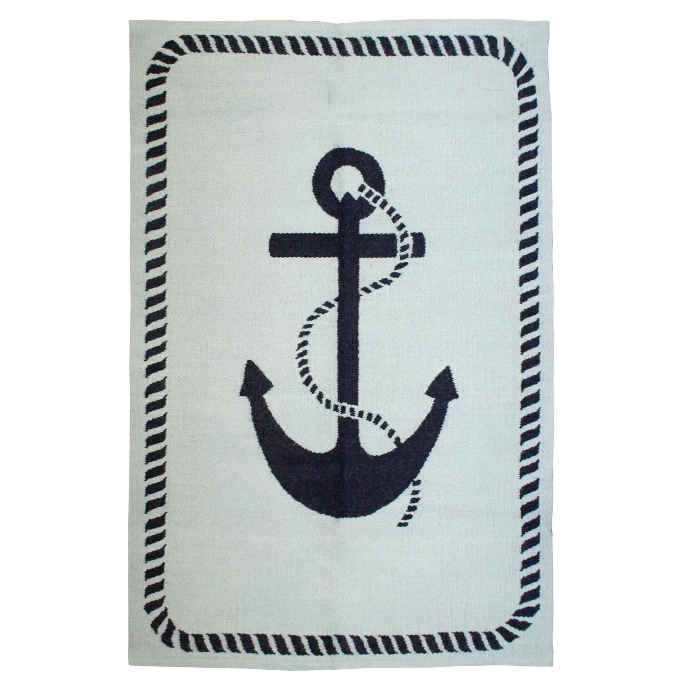 Jonathan Adler Junior Anchor Reversible Peruvian Flat Weave Rug