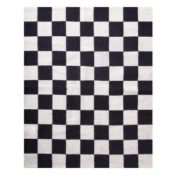 Jonathan Adler All Rugs Large Scale Checkerboard Flat Weave Rug