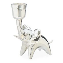 Jonathan Adler Silver-Plated Elephant Candle Holder