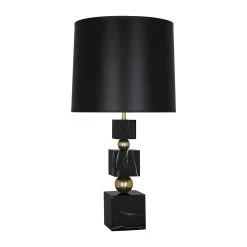 Jonathan Adler Totem Table Lamp Black Marble