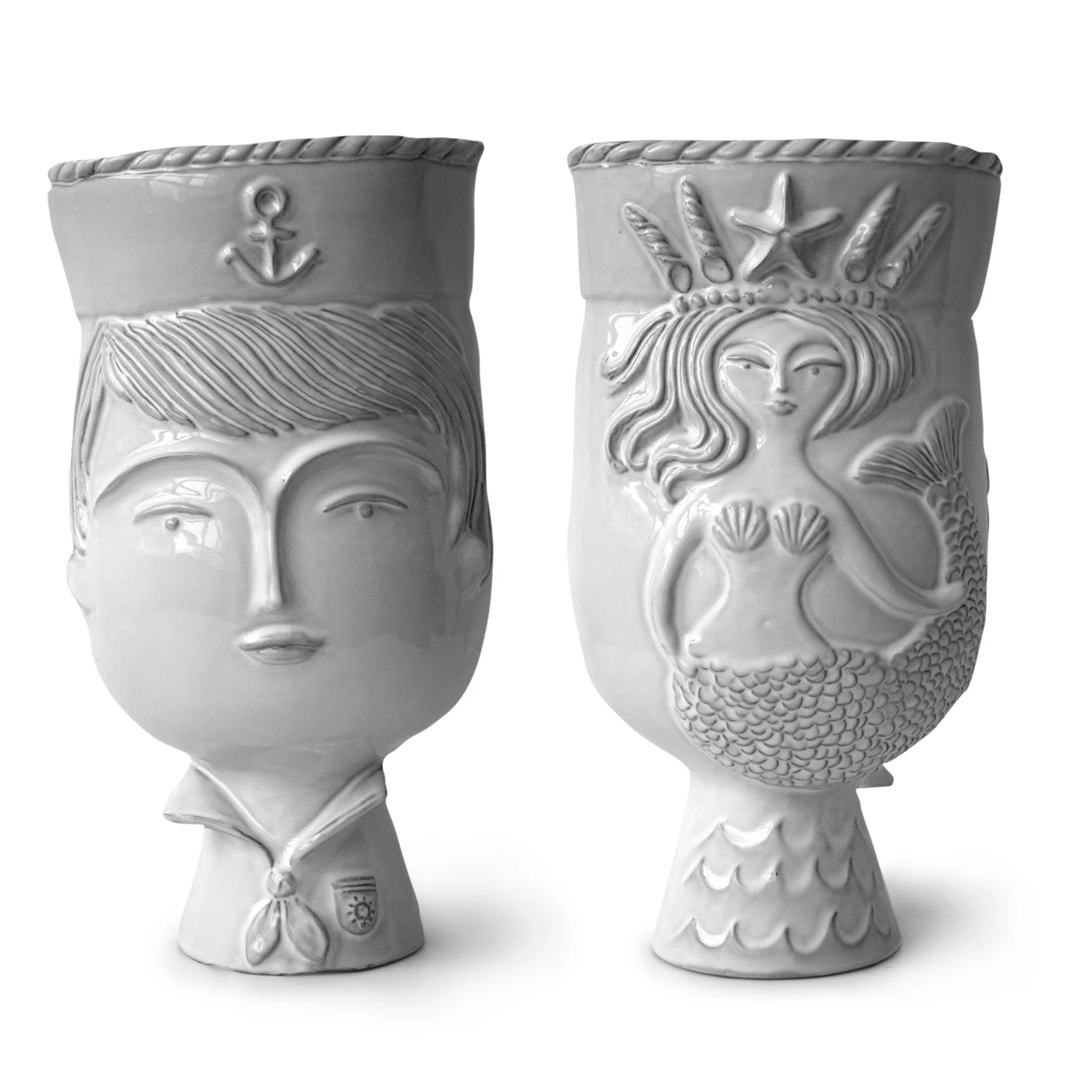 Jonathan Adler Utopia Reversible Sailor/Mermaid Vase Vases