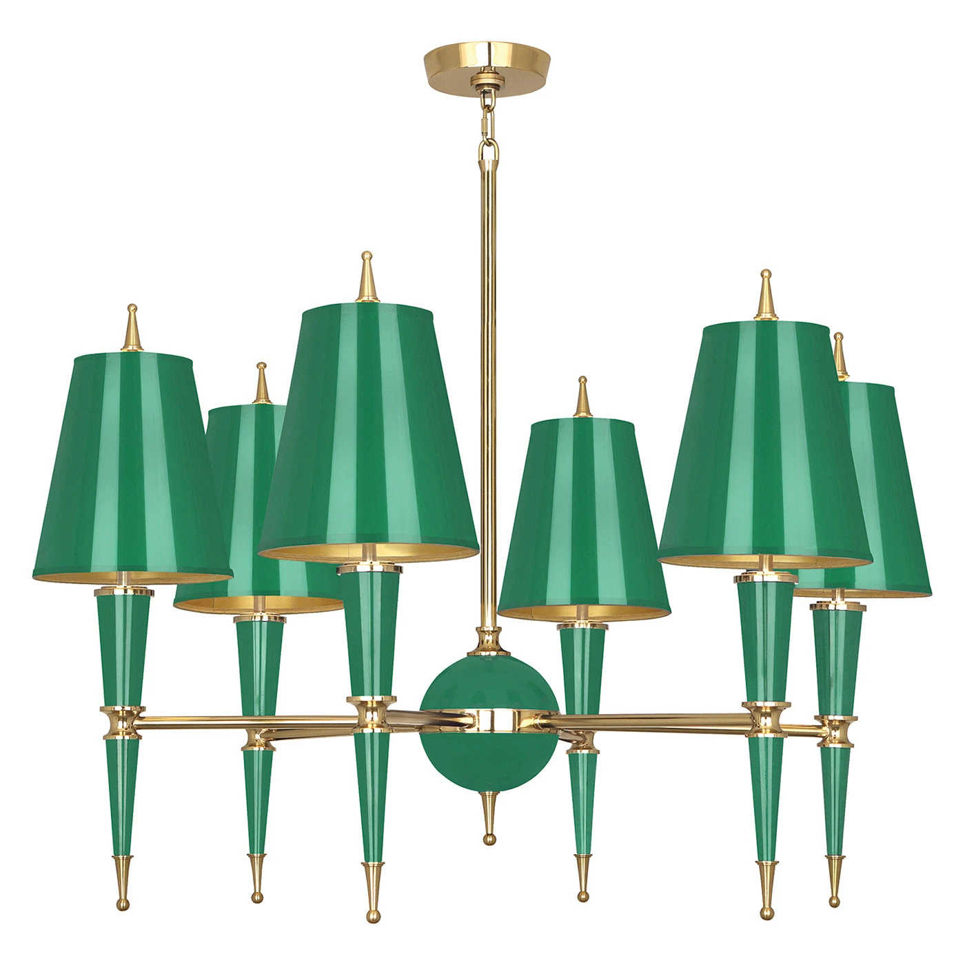 Jonathan Adler Versailles Chandelier With Painted Shade