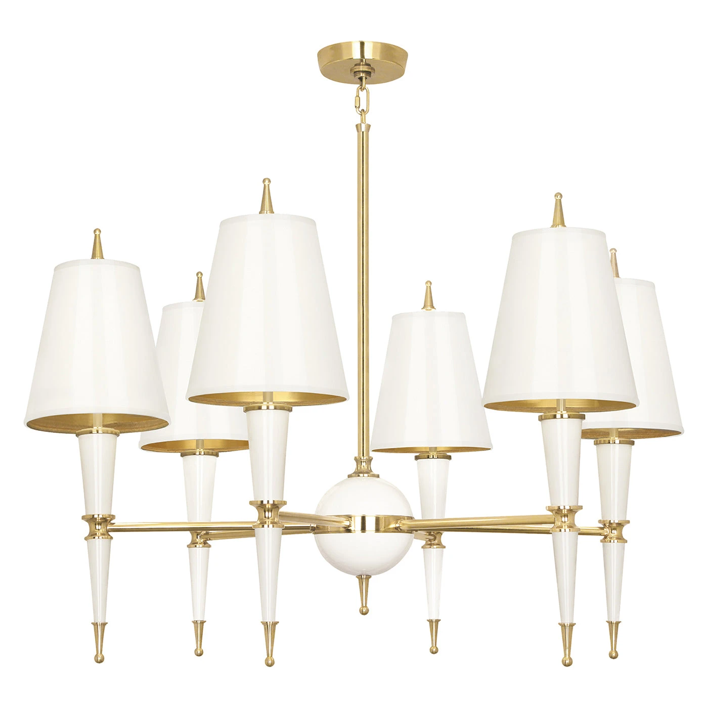 Jonathan Adler Versailles Chandelier With Painted Shade