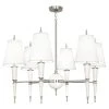 Jonathan Adler Versailles Chandelier In Nickel With Fabric Shade Chandeliers