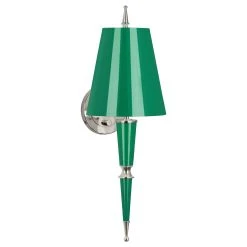 Jonathan Adler Versailles Sconce In Nickel With Painted Shade