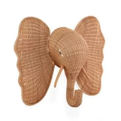 Jonathan Adler New Décor Wicker Elephant Wall Art